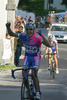 Winner in category Elite, Tadej Valjavec of Lampre-Fondital celebrating his victory in Road cycling National championships. Road cycling National championship was held in Polhov Gradec, Slovenija on 1st of July 2007.
