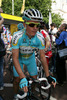 Alexandre Vinokourov of Astana before start of first stage of Tour de France 2007. Grand depart in London, as start of Tour de France 2007 was called, was held on 7th and 8th of July 2007 in London, Great Britain. First stage in lenght of 203.5km was held on 8th of July 2007, and was leading riders from London, Great Britain to Canterbury, Great Britain.
