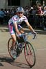 Tadej Valjavec of Lampre-Fondital before start of first stage of Tour de France 2007. Grand depart in London, as start of Tour de France 2007 was called, was held on 7th and 8th of July 2007 in London, Great Britain. First stage in lenght of 203.5km was held on 8th of July 2007, and was leading riders from London, Great Britain to Canterbury, Great Britain.
