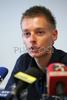 Tomaz Nose of Adria Mobil cycling team during press conference in Hotel Lev in Ljubljana, Slovenia, on 13th of August, 2008.Press conference addressed decision of Slovene Cycling Federation to disqualify overall winner of Tour de Slovenie 2006 and 2007, Tomaz Nose and Adria Mobil Cycling team from Tour de Slovenie 2006 due doping issues. Next to that, Antidoping commission of Slovene Cycling Federation issued ban for Nose from 26th of November 2006 to 5th of July, 2008.
