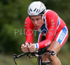 Frederik Krogh-Larsen of Norway riding in Men U23 Time trial race of UCI Road Cycling World Championships. Men U23 Time trial race was held on 26th of September 2007 in Stuttgart, Germany.
