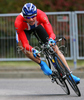 6th placed Edvald Boasson Hagen of Norway riding in Men U23 Time trial race of UCI Road Cycling World Championships. Men U23 Time trial race was held on 26th of September 2007 in Stuttgart, Germany.
