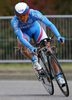 Second placed Mikhail Ignatiev of Russia riding in Men U23 Time trial race of UCI Road Cycling World Championships. Men U23 Time trial race was held on 26th of September 2007 in Stuttgart, Germany.
