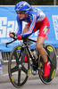 Maryline Salvetat of France riding in Women Time Trial race of UCI Road Cycling World Championships. Women Time trial race was held on 26th of September 2007 in Stuttgart, Germany.
