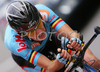 An Van Rie of Belgium riding in Women Time Trial race of UCI Road Cycling World Championships. Women Time trial race was held on 26th of September 2007 in Stuttgart, Germany.
