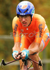 3rd placed Stef Clement of Netherland riding in Men Elite Time trial race of UCI Road Cycling World Championships. Men Elite Time trial race was held on 27th of September 2007 in Stuttgart, Germany.
