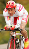 7th placed Jose Ivan Gutierrez Palacios of Spain riding in Men Elite Time trial race of UCI Road Cycling World Championships. Men Elite Time trial race was held on 27th of September 2007 in Stuttgart, Germany.
