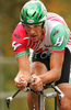 Second placed Laszlo Bodrogi of Hungary riding in Men Elite Time trial race of UCI Road Cycling World Championships. Men Elite Time trial race was held on 27th of September 2007 in Stuttgart, Germany.
