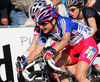 Maryline Salvetat of France riding during Women Elite road races of UCI Road Cycling World Championships. Women Elite road race World Championships was held on 29th of September 2007 in Stuttgart, Germany.
