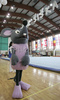 Mascote of Siska Gym International during exercise on floor at Siska Gym International 2006 competition. Finals of Siska Gym International 2006 competition for women on vault, bars, beam and floor were held in Sport Center Gib in Ljubljana, Slovenia on 5th of November 2006.
