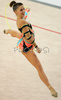 Mojca Rode of Slovenia performing during her exercise with rope in Rhythmic gymnastics World Cup 2007. 9th Slovene Challenge Tournament in Rhythmic gymnastics and World Cup in Rhythmic gymnastics was held in Ljubljana, Slovenia on 26th of August 2007.
