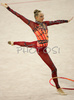 Vera Sesina of Russia performing during her exercise with hoop in Rhythmic gymnastics World Cup 2007. 9th Slovene Challenge Tournament in Rhythmic gymnastics and World Cup in Rhythmic gymnastics was held in Ljubljana, Slovenia on 26th of August 2007.
