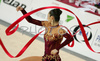 Anna Bessonova of Ukrain performing during her exercise with ribbon in Rhythmic gymnastics World Cup 2007. 9th Slovene Challenge Tournament in Rhythmic gymnastics and World Cup in Rhythmic gymnastics was held in Ljubljana, Slovenia on 26th of August 2007.
