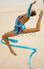 Vera Sesina of Russia performing during her exercise with ribbon in Rhythmic gymnastics World Cup 2007. 9th Slovene Challenge Tournament in Rhythmic gymnastics and World Cup in Rhythmic gymnastics was held in Ljubljana, Slovenia on 26th of August 2007.

