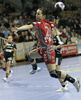 Manuela Hrnjic (no.26) of Krim scoring during match of 5th round of European Champions handball league. Match between RK Krim, Ljubljana, Slovenia, and IK Savehof, Partille, Sweden was played on 5th of January 2008 in Tivoli Arena in Ljubljana, Slovenia. Match was with draw 24:24.
