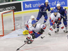 Jonathan Phillips (no.20) of Great Britain leading puck away from his goal during match of IIHF Division 1 World championships between Slovenia and Great Britain. Match was won by Slovenia who defeated Great Britain with 4:0. Match was played in Tivoli Arena in Ljubljana, Slovenia on 18th of April 2007.
