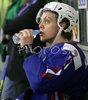 Anze Kopitar (no.11) of Slovenia on penalty bench during match of IIHF Division 1 World championships between Slovenia and Lithuania. Match was won by Slovenia who defeated Lithuania with 4:2. Match was played in Tivoli Arena in Ljubljana, Slovenia on 21. of April 2007.

