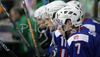 Mitja Sotlar (no.7) (front), Anze Kopitar (no.11), Mitja Sotlar (no.7) and Marcel Rodman (no.22) of Slovenia on penalty bench during match of IIHF Division 1 World championships between Slovenia and Lithuania. Match was won by Slovenia who defeated Lithuania with 4:2. Match was played in Tivoli Arena in Ljubljana, Slovenia on 21. of April 2007.
