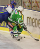 Egon Muric (no.15) of ZM Olimpija (R) and Thomas Pfeffer (no.22) of EC VSV (L) during match of 26th round of EBEL League between ZM Olimpija, Ljubljana, Slovenia and EC VSV, Villach, Austria. Match was won by EC VSV who defeated ZM Olimpija with 1:3. Match was played in Tivoli Arena in Ljubljana, Slovenia on 30th of November 2007.

