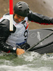 Uros Kodelja of Slovenia paddling during first run of International Kayak and Canoe race in Tacen, Slovenia. Race in Tacen, Slovenia was held on 2nd of June 2007 and was also one of 3 qualification races for Slovene National World cup team for season 2007.
