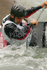 Uros Kodelja of Slovenia paddling during first run of International Kayak and Canoe race in Tacen, Slovenia. Race in Tacen, Slovenia was held on 2nd of June 2007 and was also one of 3 qualification races for Slovene National World cup team for season 2007.
