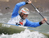 Current World Championg Stefano Cipressi of Italy paddling during first run of International Kayak and Canoe race in Tacen, Slovenia. Race in Tacen, Slovenia was held on 2nd of June 2007 and was also one of 3 qualification races for Slovene National World cup team for season 2007.
