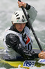 Peter Krauzer of Slovenia paddling during first run of International Kayak and Canoe race in Tacen, Slovenia. Race in Tacen, Slovenia was held on 2nd of June 2007 and was also one of 3 qualification races for Slovene National World cup team for season 2007.
