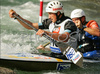 Team Kulovec-Hocevar of Slovenia during super finals of C-2 for men International Kayak and Canoe race in Tacen, Slovenia. Race in Tacen, Slovenia was held on 3rd of June 2007 and was also last of three qualification races for Slovene Whitewater National World cup team for season 2007.
