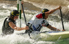 Team Visnar-Jarc of Slovenia during super finals of C-2 for men International Kayak and Canoe race in Tacen, Slovenia. Race in Tacen, Slovenia was held on 3rd of June 2007 and was also last of three qualification races for Slovene Whitewater National World cup team for season 2007.
