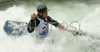 Jan Liska competing during Kayak rodeo Slofreestyle 2007 race. International kayak rodeo race was held in Tacen, Slovenia on 9th of June 2007.
