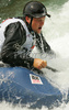 Jan Liska competing during Kayak rodeo Slofreestyle 2007 race. International kayak rodeo race was held in Tacen, Slovenia on 9th of June 2007.
