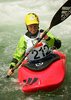 Nina Halasova competing during Kayak rodeo Slofreestyle 2007 race. International kayak rodeo race was held in Tacen, Slovenia on 9th of June 2007.
