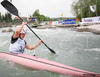 Boris Dujmic of Croatia paddling during first run of second International kayak and canoe slalom race Tacen 2006 in Tacen, Slovenia. Races of International kayak and canoe slalom Tacen 2006 also counted as third and fourth qualification race for Slovene whitewater kayak and canoe World cup team.

