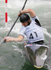 Enrico Gheno of Italy paddling during first run of second International kayak and canoe slalom race Tacen 2006 in Tacen, Slovenia. Races of International kayak and canoe slalom Tacen 2006 also counted as third and fourth qualification race for Slovene whitewater kayak and canoe World cup team.
