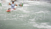 Cirian Heurteau of Ireland paddling during first run of second International kayak and canoe slalom race Tacen 2006 in Tacen, Slovenia. Races of International kayak and canoe slalom Tacen 2006 also counted as third and fourth qualification race for Slovene whitewater kayak and canoe World cup team.
