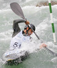 Uros Kodelja of Slovenia (Soske elektrarne) paddling during first run of second International kayak and canoe slalom race Tacen 2006 in Tacen, Slovenia. Races of International kayak and canoe slalom Tacen 2006 also counted as third and fourth qualification race for Slovene whitewater kayak and canoe World cup team.
