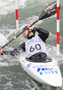 Dejan Kralj of Slovenia (Ljubljana) paddling during first run of second International kayak and canoe slalom race Tacen 2006 in Tacen, Slovenia. Races of International kayak and canoe slalom Tacen 2006 also counted as third and fourth qualification race for Slovene whitewater kayak and canoe World cup team.
