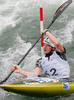 Peter Kauzer of Slovenia (Steklarna Hrastnik) paddling during first run of second International kayak and canoe slalom race Tacen 2006 in Tacen, Slovenia. Races of International kayak and canoe slalom Tacen 2006 also counted as third and fourth qualification race for Slovene whitewater kayak and canoe World cup team.
