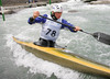 Sinisa Salamon of Croatia paddling during first run of second International kayak and canoe slalom race Tacen 2006 in Tacen, Slovenia. Races of International kayak and canoe slalom Tacen 2006 also counted as third and fourth qualification race for Slovene whitewater kayak and canoe World cup team.
