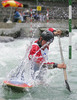 Marko Mihelic of Slovenia (KK Simon) paddling during first run of second International kayak and canoe slalom race Tacen 2006 in Tacen, Slovenia. Races of International kayak and canoe slalom Tacen 2006 also counted as third and fourth qualification race for Slovene whitewater kayak and canoe World cup team.
