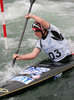 Nina Mozetic of Slovenia (Soske elektrarne) paddling during first run of second International kayak and canoe slalom race Tacen 2006 in Tacen, Slovenia. Races of International kayak and canoe slalom Tacen 2006 also counted as third and fourth qualification race for Slovene whitewater kayak and canoe World cup team.
