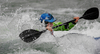 Igor Mlekuz of Slovenia competing during first International kayak rodeo race Slofreestyle 2006 which was held in Tacen, Slovenia on 3. June 2006.

