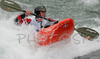 Janez Cizman of Slovenia competing during first International kayak rodeo race Slofreestyle 2006 which was held in Tacen, Slovenia on 3. June 2006.

