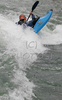 Matej Grm of Slovenia competing during first International kayak rodeo race Slofreestyle 2006 which was held in Tacen, Slovenia on 3. June 2006.
