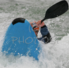 Matej Grm of Slovenia competing during first International kayak rodeo race Slofreestyle 2006 which was held in Tacen, Slovenia on 3. June 2006.
