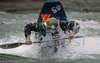 Luka Stricelj of Slovenia competing during first International kayak rodeo race Slofreestyle 2006 which was held in Tacen, Slovenia on 3. June 2006.
