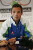 Trainer Luka Zele at press conference of Slovenian MTB cycling team before MTB World championships in Rotorua, New Zealand. MTB World championships will be held in Rotorua, New Zealand between 22th and 27th of August 2006. <br> 
