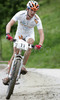 Jaka Tancik of Sd Energija (Elite) competing during 6th race of Slovene cup in cross country MTB race which was held in Kamnik, Slovenia. Due to week long rain track was wet and full of mud which made racing even more demanding. Women elite, women under 23, men juniors and men masters categories had to finish 5 laps long race, while men elite and men under23 had race long 7 laps.
