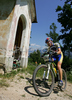 Blaz Znidarsic of KD Uni Team Ljubljana riding during Slovene Women, Junior and Amaters National Championships in Cross country mountain biking. XC MTB National Championship was held in period of extreme heat where temperatures reached up to +35c, in Kamnik, Slovenia on 22nd of July 2007.
