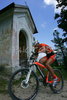 Blaza Klemencic of Pintatim Full-Dynamix riding during Slovene Women, Junior and Amaters National Championships in Cross country mountain biking. XC MTB National Championship was held in period of extreme heat where temperatures reached up to +35c, in Kamnik, Slovenia on 22nd of July 2007.
